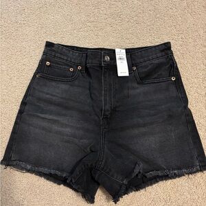 Women's Black Denim Shorts